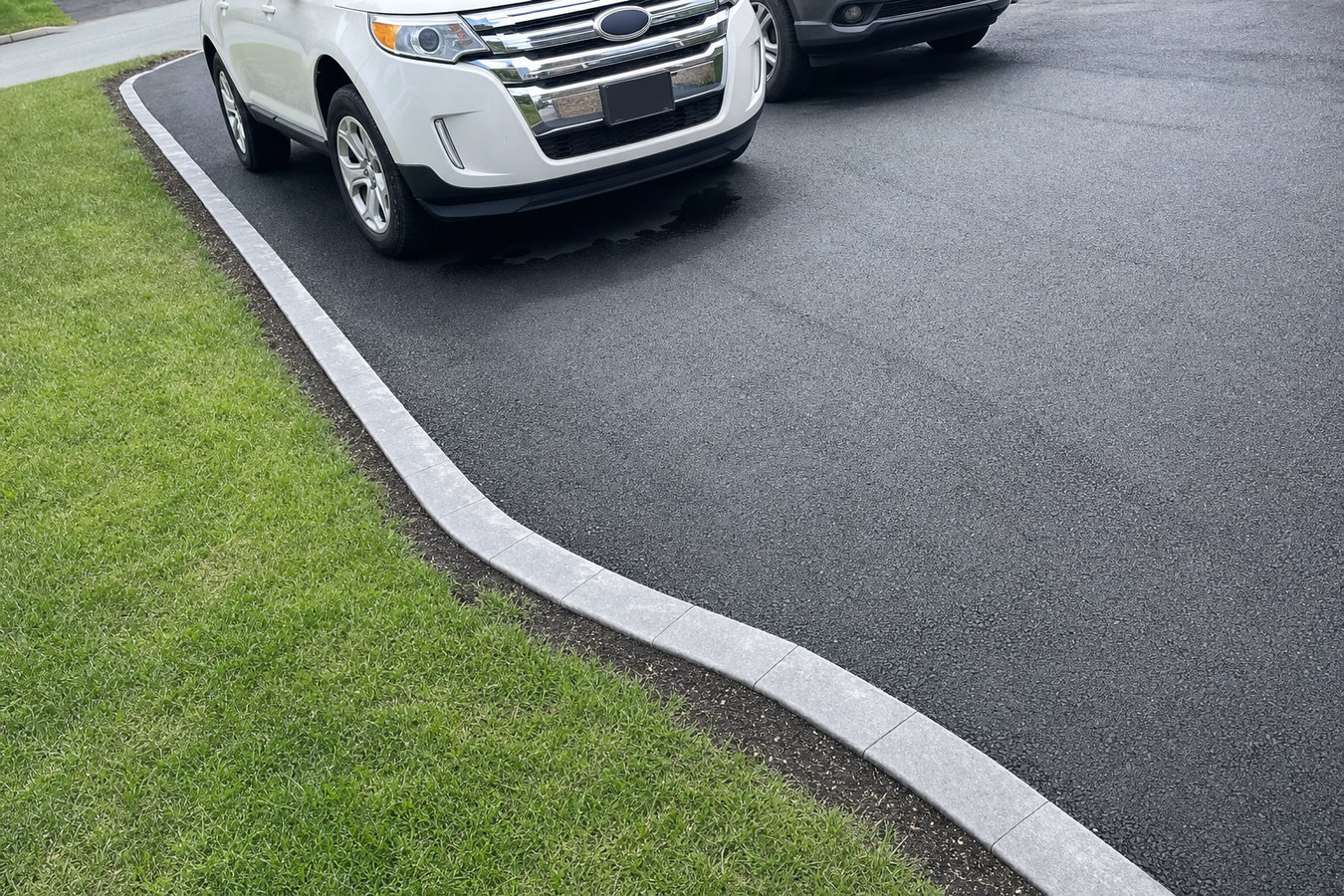 Concrete curbing and sidewalks